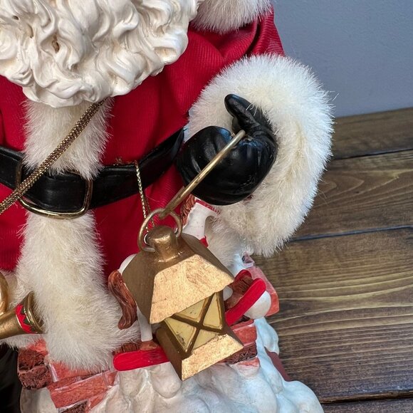 Santa Clause Clothtique Style figure chimney bag roof lantern boots Christmas - Picture 7 of 13